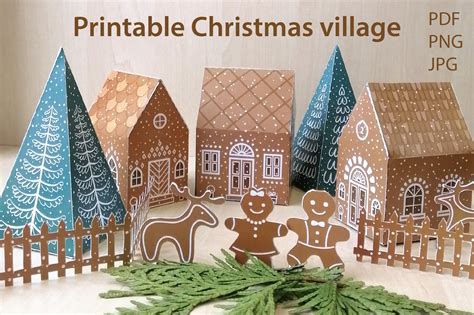 Paper Christmas House Template