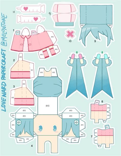 Paper Craft Doll Template