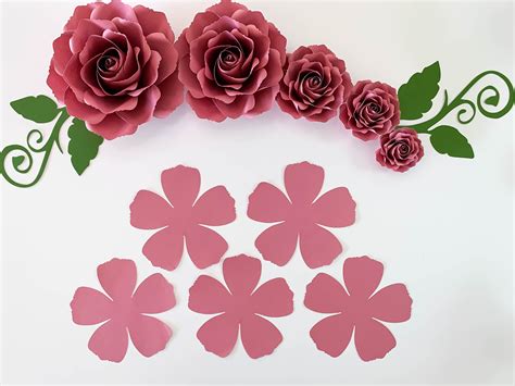 Paper Flower Cut Out Template