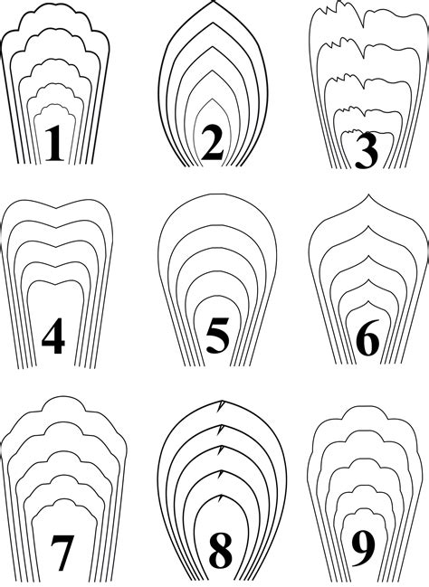 Paper Flower Cut Out Templates