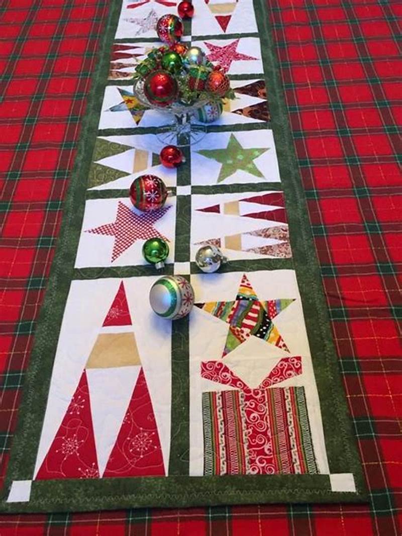 Paper Pieced Christmas Table Runner Pattern
