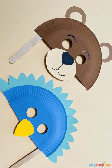 Paper Plate Masks Templates