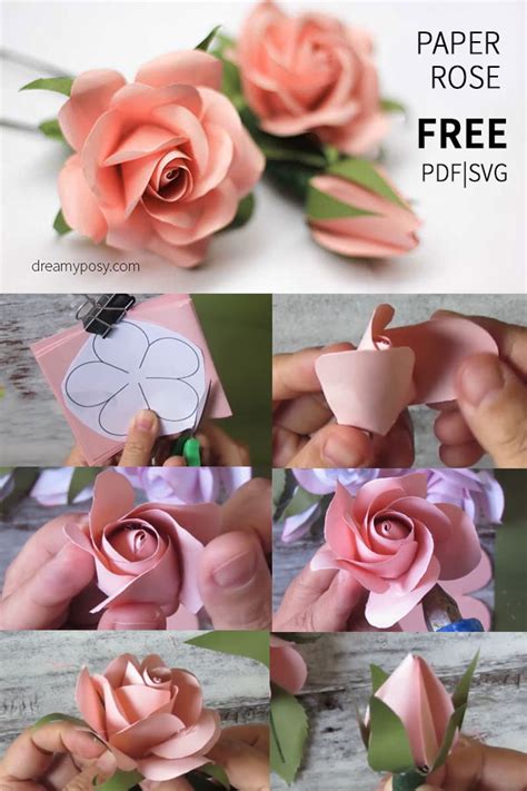 Paper Rose Free Template