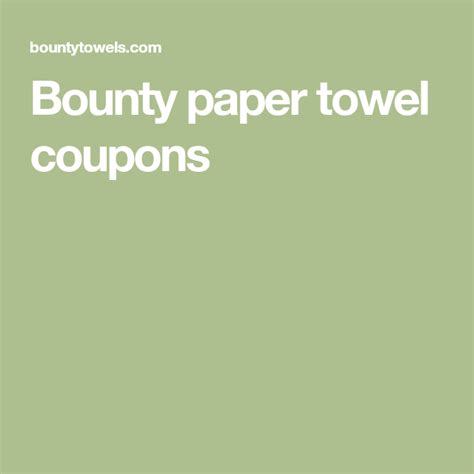 Paper Towel Coupons Printable