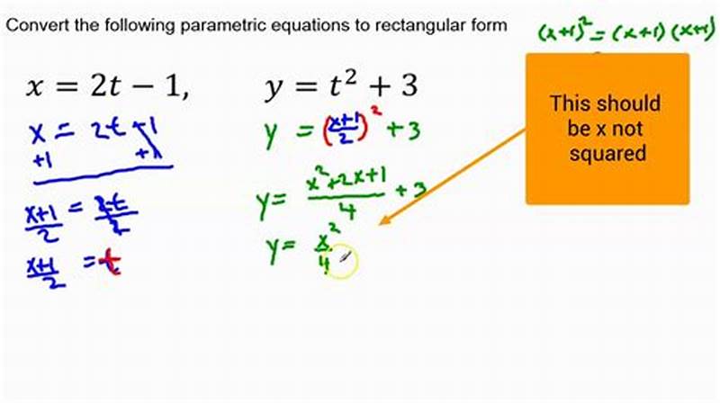 Parametric Equations To Rectangular Form
