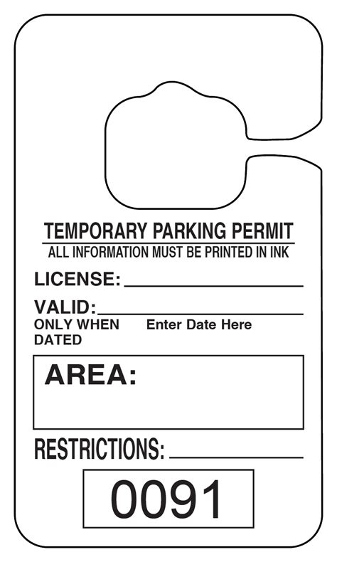 Parking Pass Template