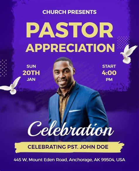 Pastor Appreciation Flyer Templates Free