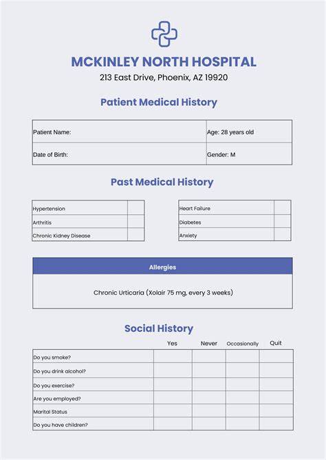 Patient Chart Format