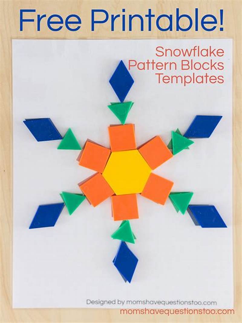 Pattern Block Snowflakes
