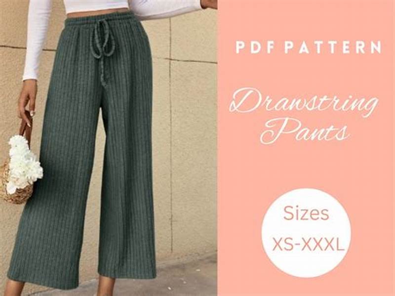 Pattern Drawstring Pants