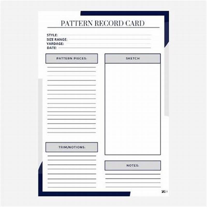 Pattern Record Card