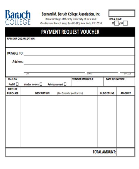 Payment Request Form Template Word