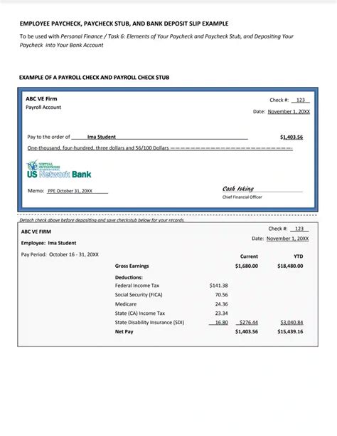 Payroll Check Template Free