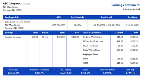 Paystub Generator Template