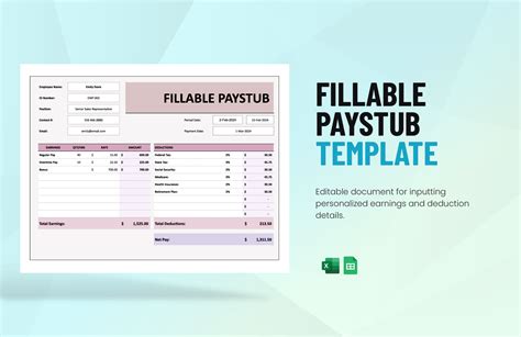 Paystub Template Download