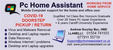 Pc Home Assistant - Andrew Gourlay BSc (Hons) Computer repair and CCTV Installer