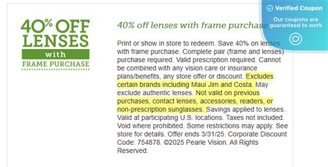 Pearle Vision 50 Off Coupon Printable