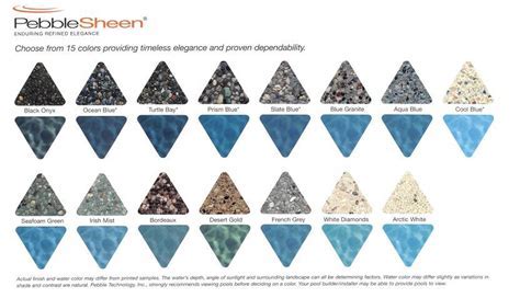 Pebble Sheen Colors Chart