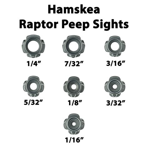 Peep Sight Size Chart