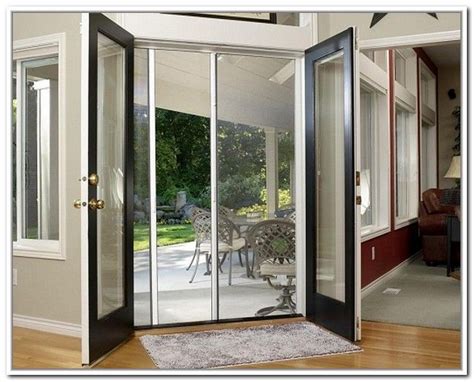 Pella French Doors with Retractable Screens