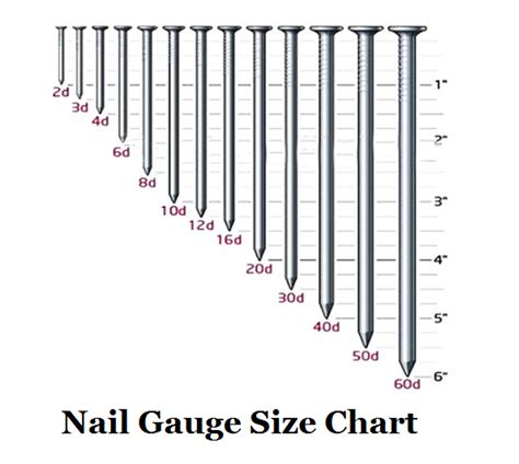 Penny Nail Size Chart