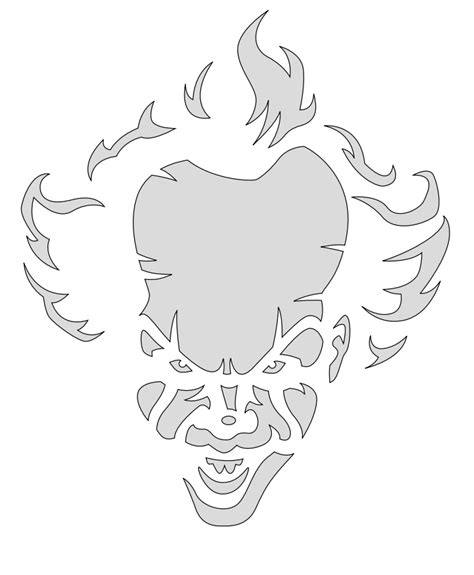 Pennywise Pumpkin Template