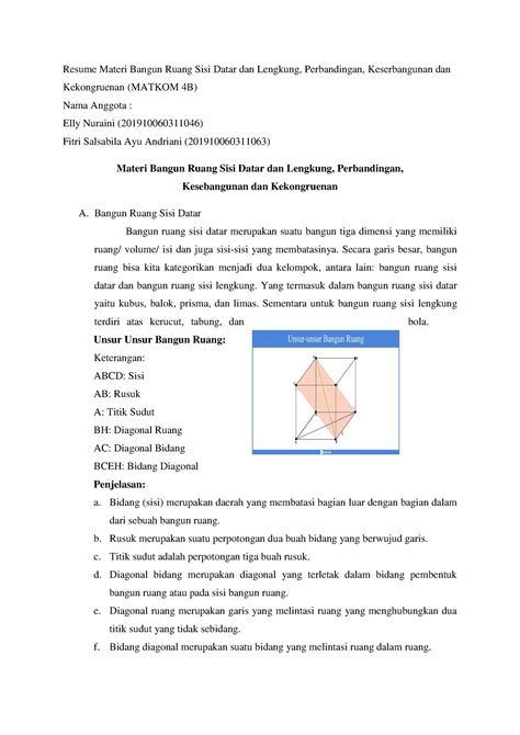 Perbandingan Sisi Bangun Datar