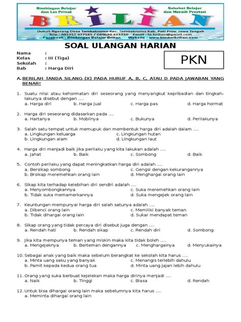Perbanyak Latihan Soal PKN Kelas 6 Tema 3 Terbaru dan Terlengkap