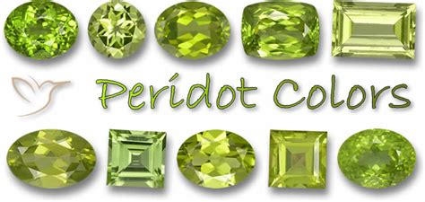 Peridot Color Chart