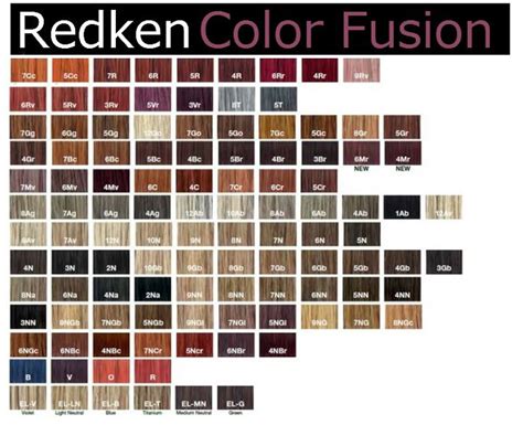 Permanent Redken Hair Color Chart