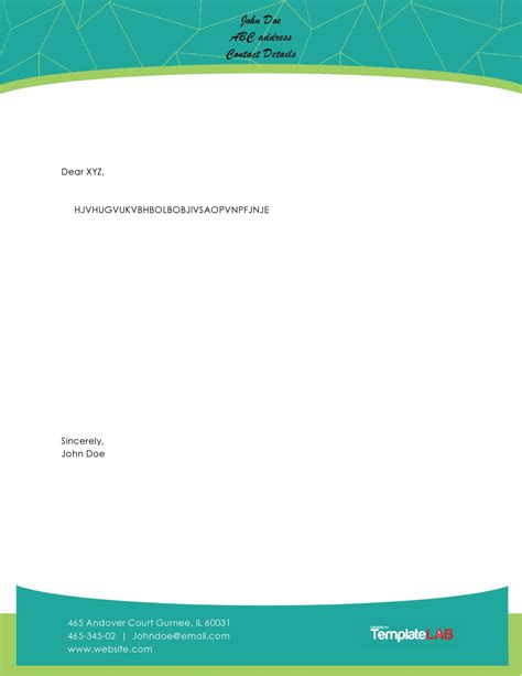 Personal Letterhead Templates