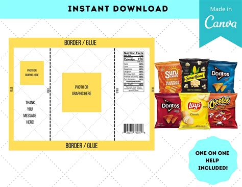 Personalized Potato Chip Bag Template