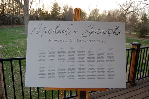 Personalized Seating Chart