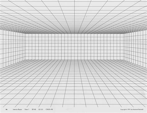 Perspective Drawing Grid Template