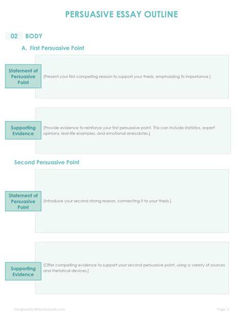 Persuasive Essay Template