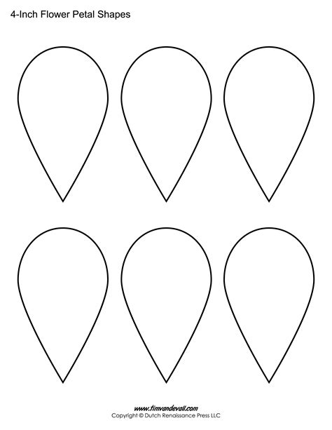 Petal Template Printable