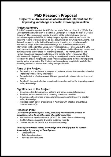 Phd Proposal Template