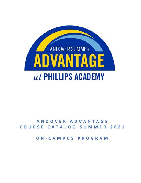 Phillips Academy Andover Course Catalog