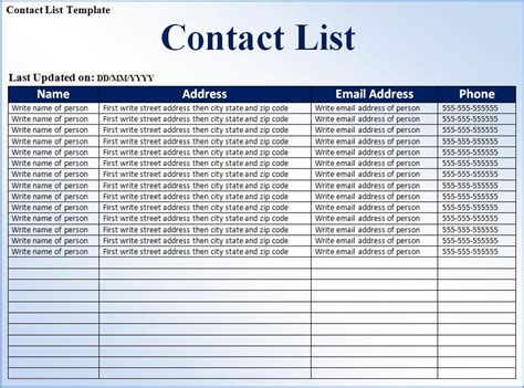 Phone-List-Template-Excel
