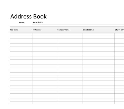 Phone List Template Word