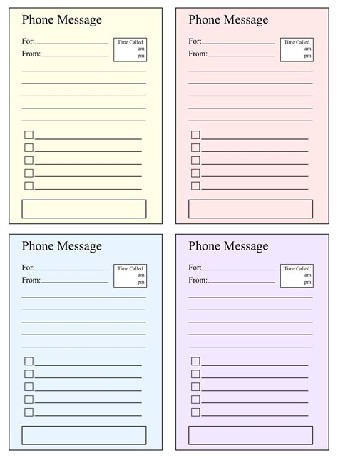 Phone Templates For Messages