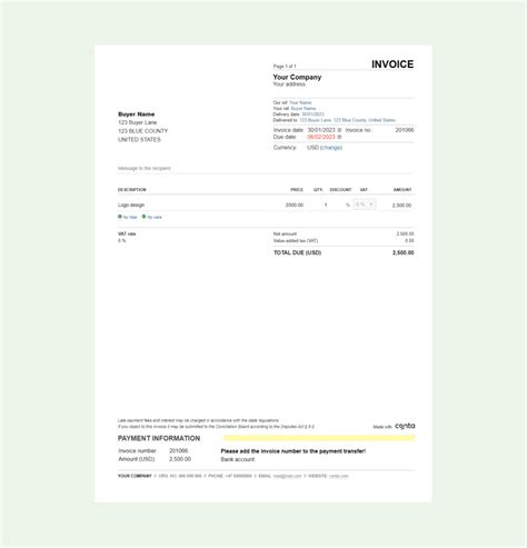 Photo Invoice Template