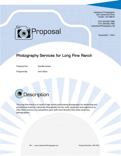 Photography Proposal Template