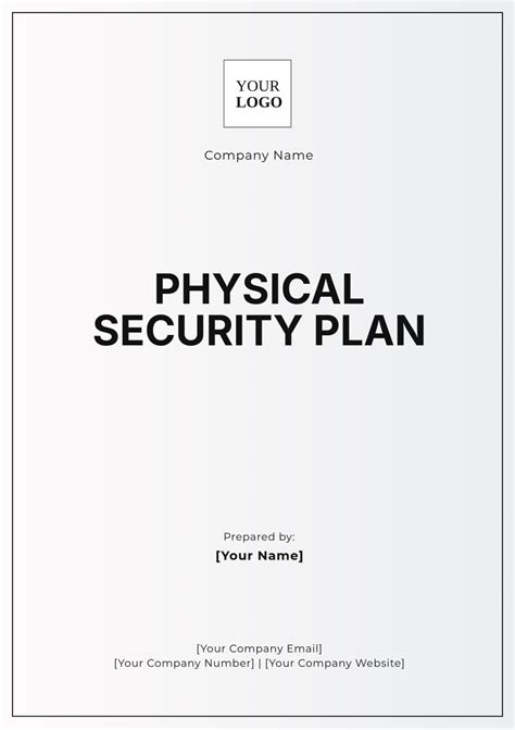 Physical Security Plan Template