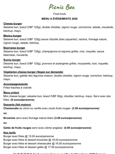 Picnic Box à Senonnes