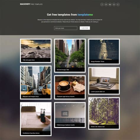 Picture Gallery Website Template