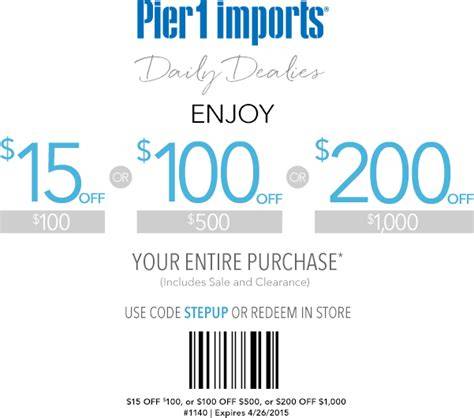 Pier 1 Imports In Store Printable Coupons