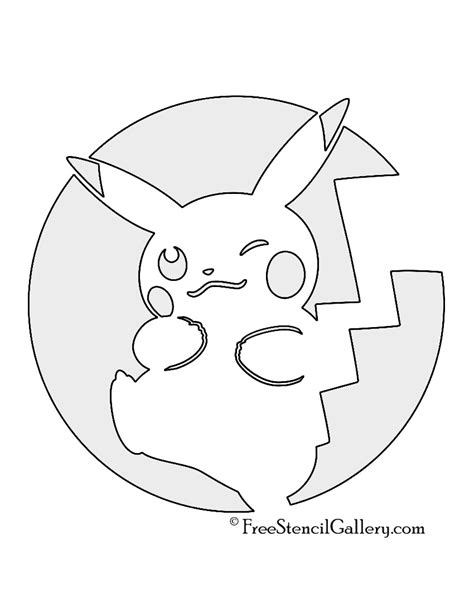 Pikachu Stencil Printable