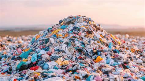 Pile of textile waste