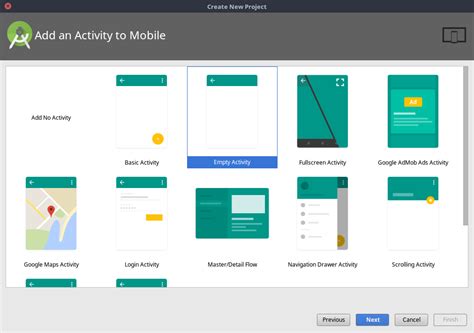 Pilih Activity Android Studio
